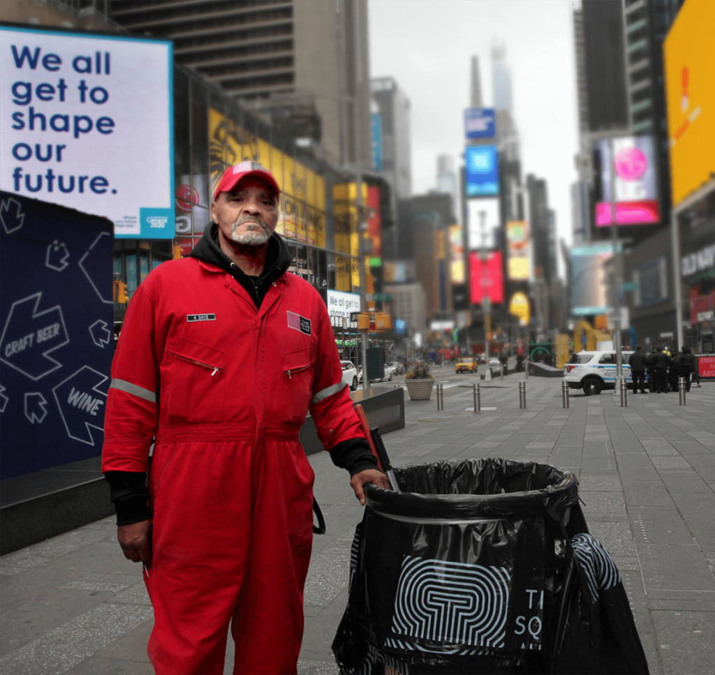 Kerri Cleans The Streets Of Times Square During Coronavirus Quarantine Essential Workers x