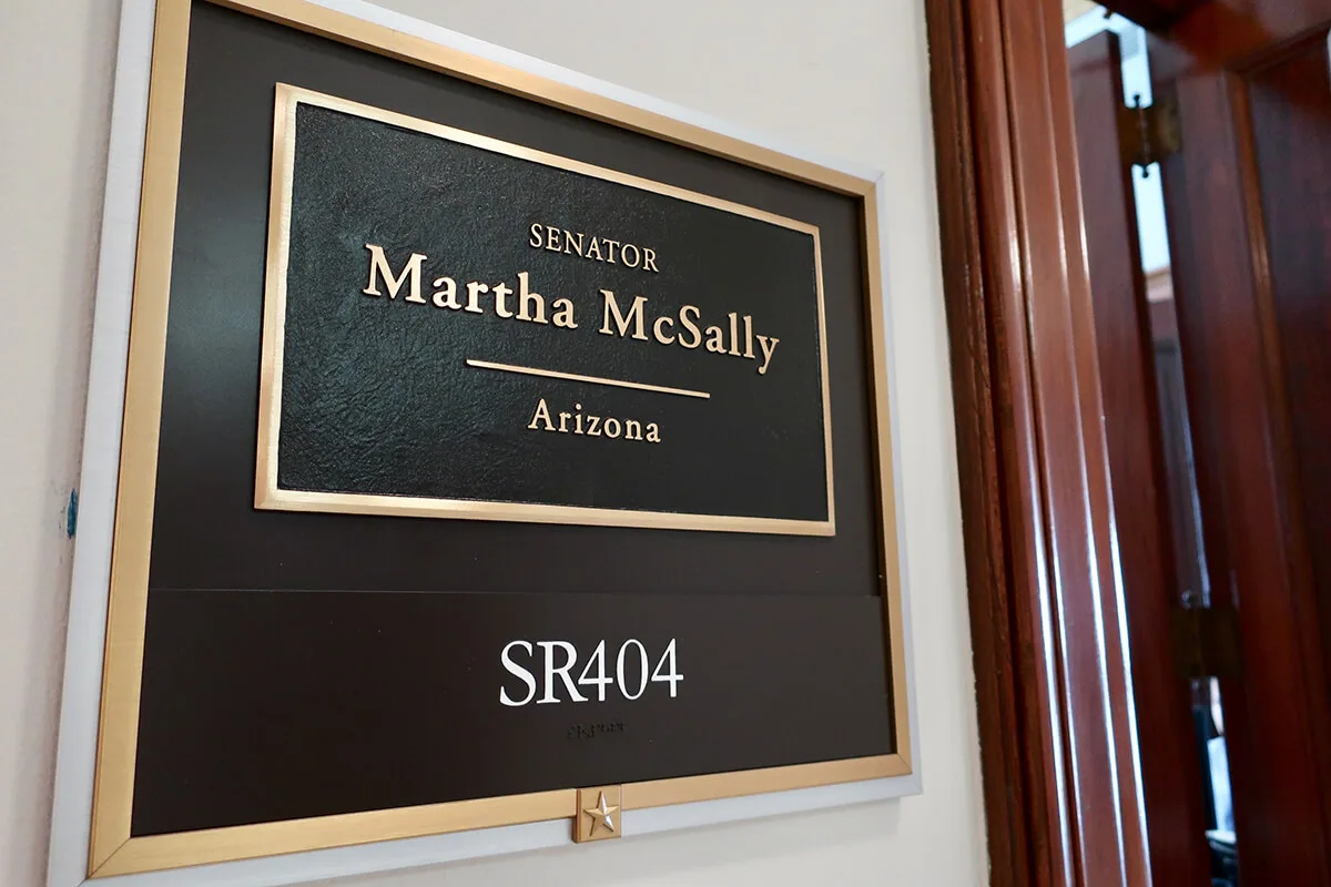Sen. Martha McSally nameplate