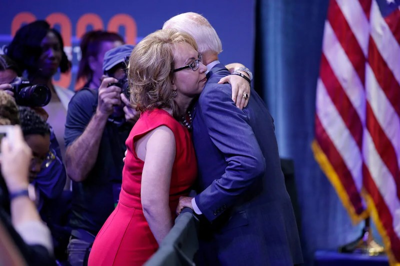 Biden hugging Giffords