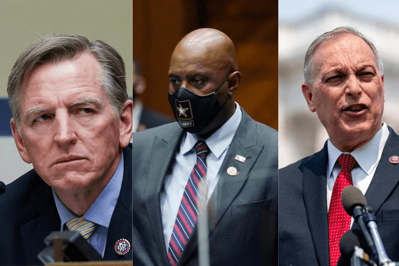 headshots of Gosar, Blackman, and Biggs