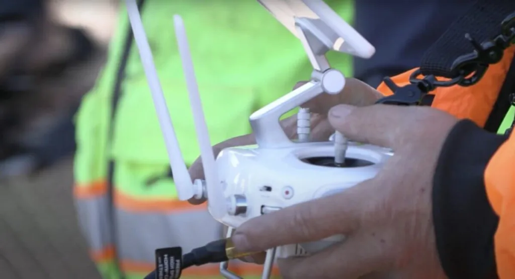 hands holding a drone