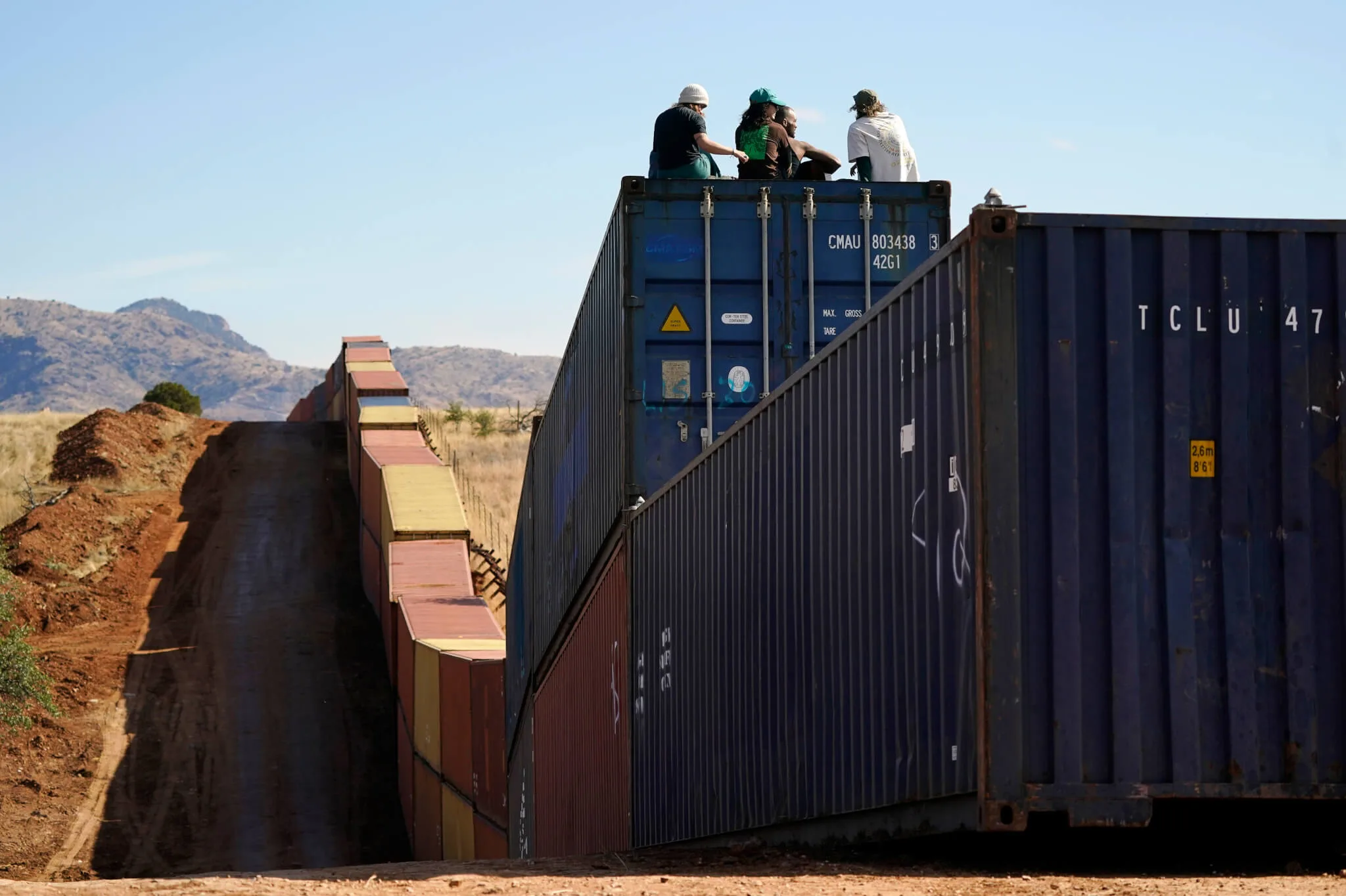 border wall shipping containers