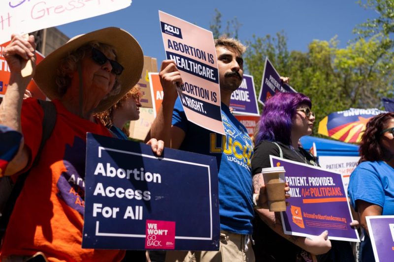 Arizona protestors calling for abortion rights