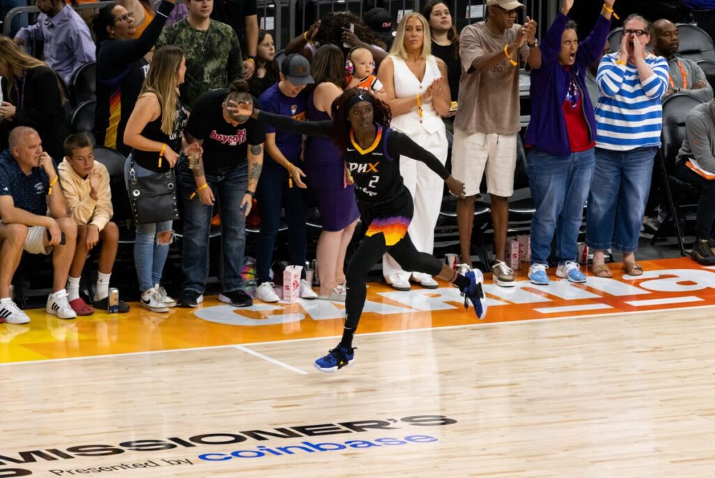 Kahleah Copper playing on the court