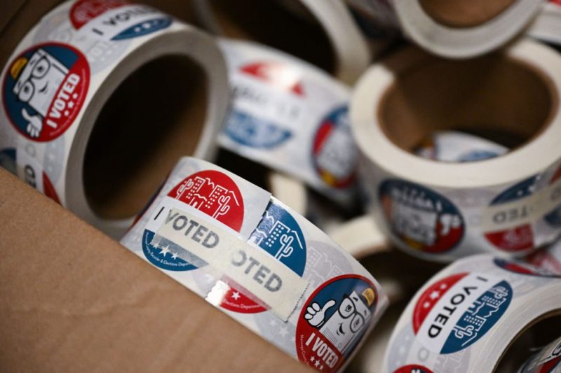 rolls of "I Voted" stickers
