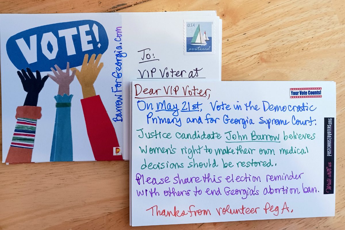 mesa woman postcards voters