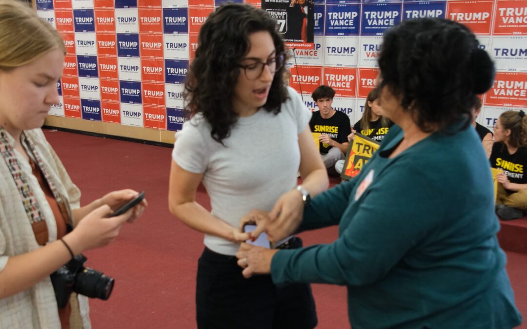 Youth climate activists harassed, arrested during sit-in at Trump campaign office
