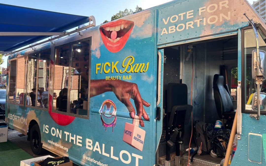 Vote for Abortion beauty bus stops in Tempe, Phoenix to educate voters on Prop 139