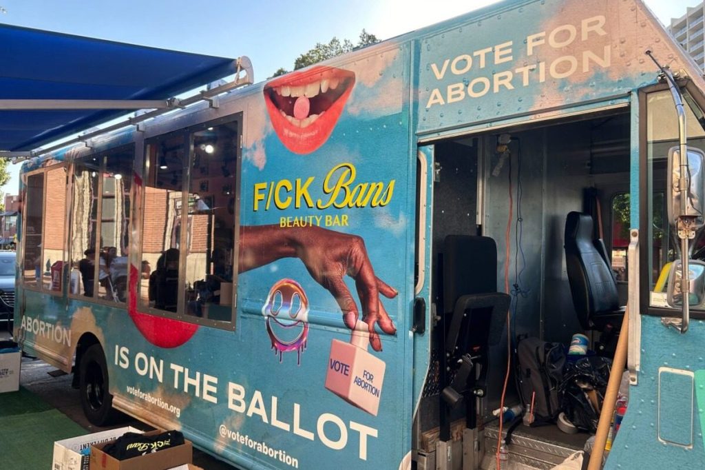Vote for Abortion beauty bus stops in Tempe, Phoenix to educate voters on Prop 139