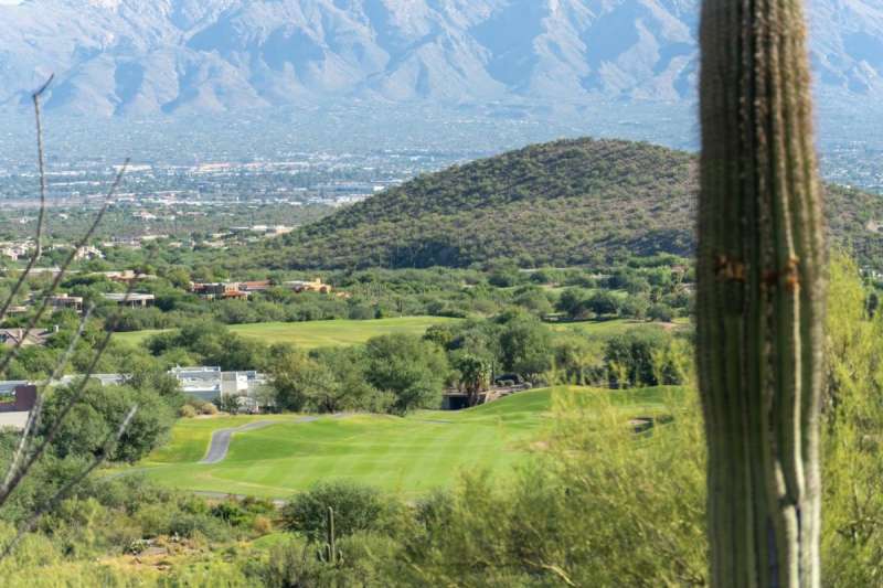 Green hill at a golf course.