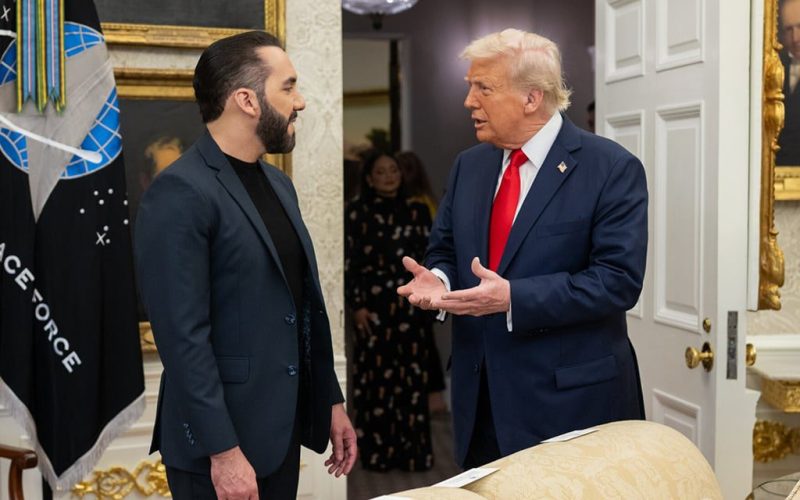 President Donald Trump meets with President Nayib Bukele of El Salvador