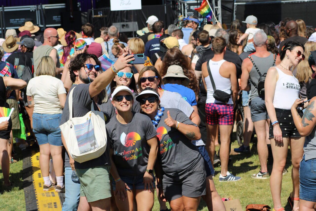 festival goers smiling for a photo