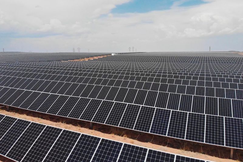 solar panel field