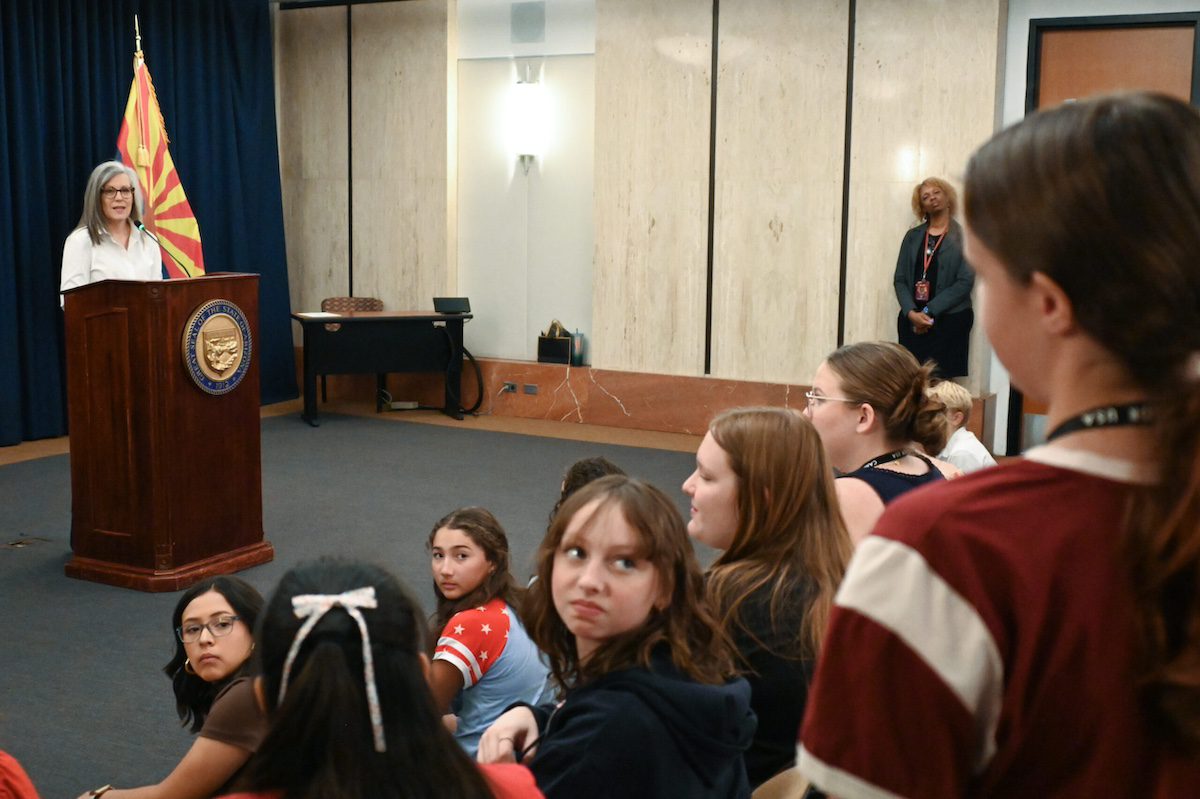At Arizona civics camp, Hobbs urges young students to take initiative, seek mentors
