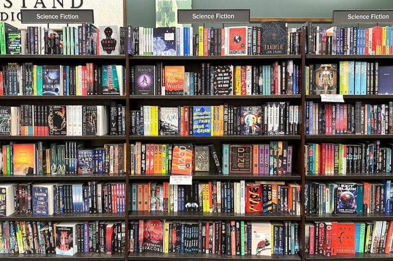 shelves of books