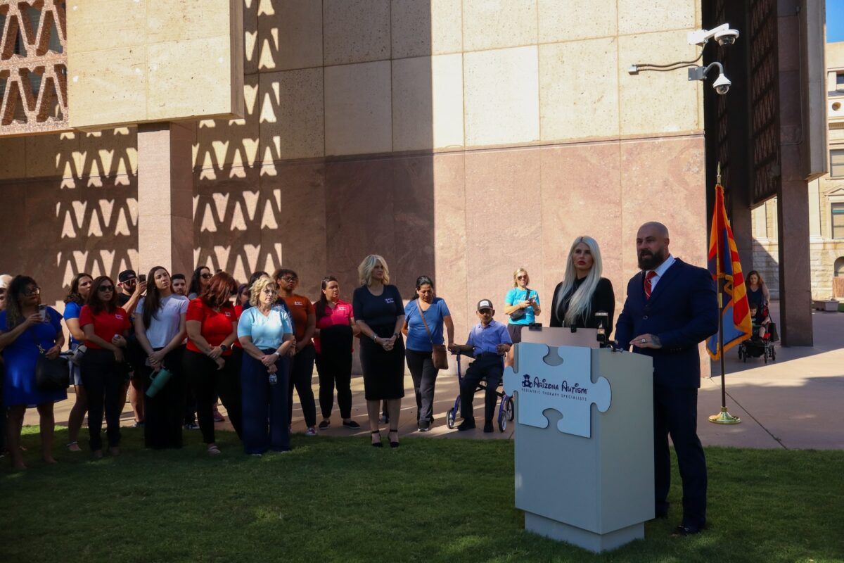 Families with disabled children rally to protest Arizona’s cuts to disability services Families with disabled children rally to protest Arizona’s cuts to disability services