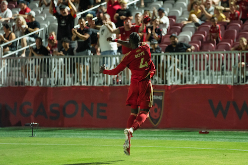 soccer player on field