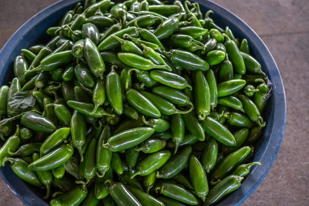 large bowl of jalapeños