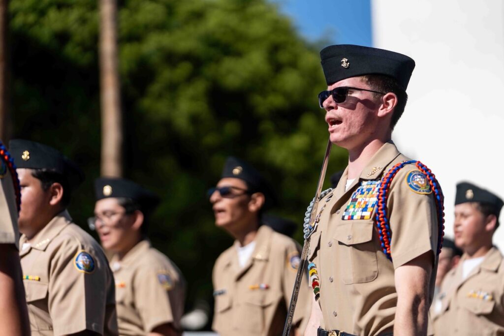 young people in military uniform