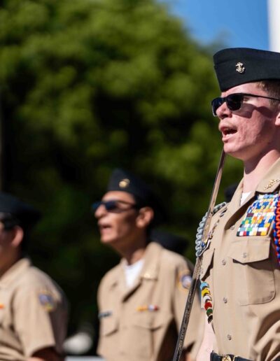 young people in military uniform