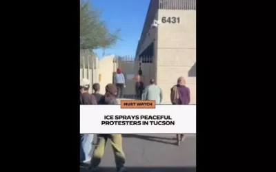 WATCH: Veteran and volunteer medic sprayed while peacefully protesting in Arizona