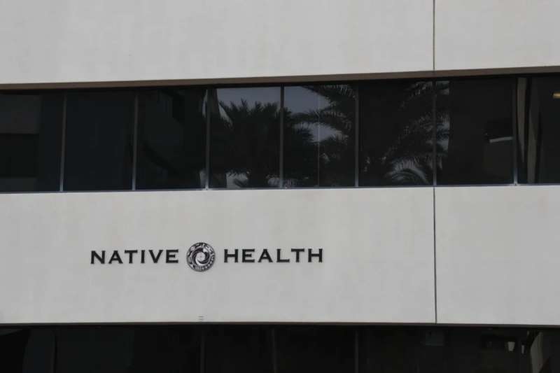 a sign on a building that says Native Health