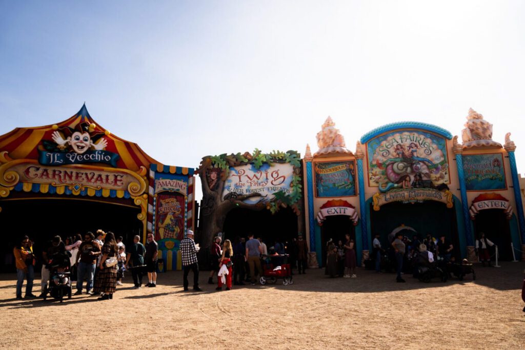 A multitude of booths on display at the Arizona Renaissance Festival