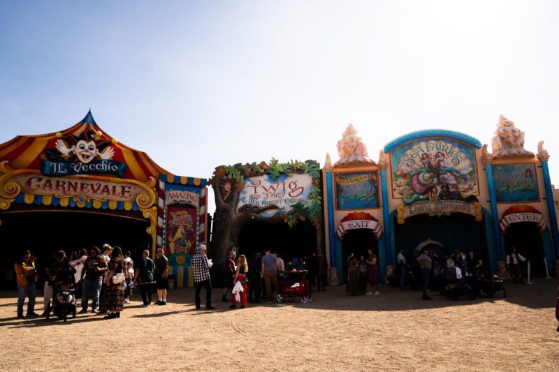 A multitude of booths on display at the Arizona Renaissance Festival