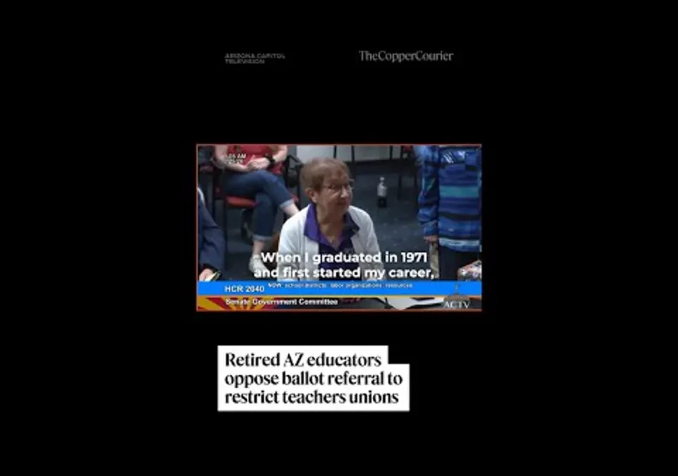 WATCH: Retired AZ educators oppose ballot referral to restrict teachers unions