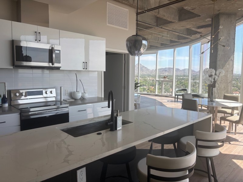 interior of an apartment kitchen