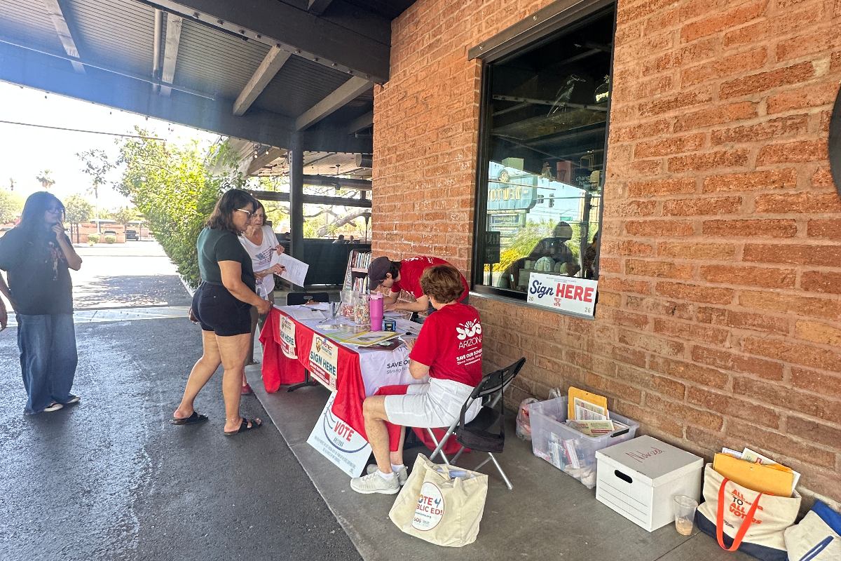 They don't have children in school anymore. They're collecting signatures anyway