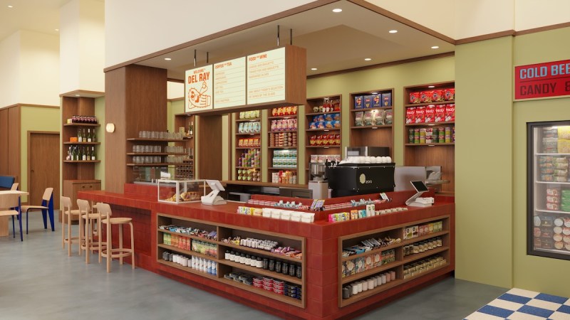 rendering of a market counter