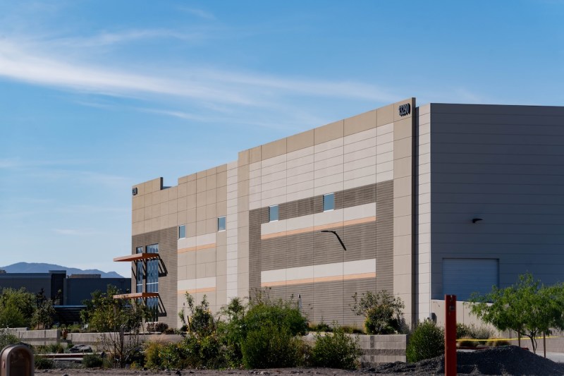exterior of a warehouse building