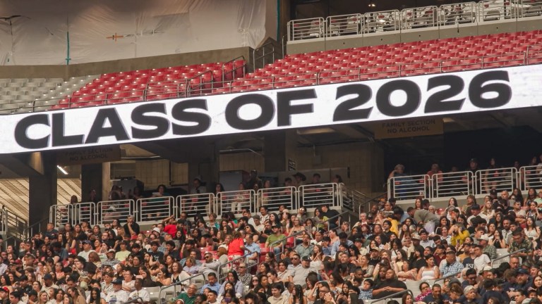 Photo of the crowd attending the La Joya High School 2026 graduation