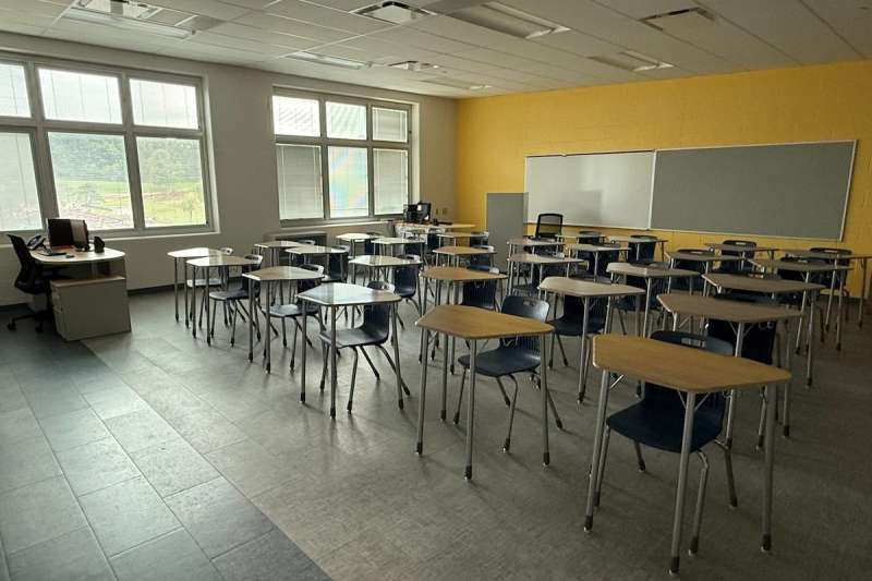 an empty classroom