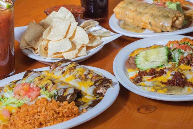 a selection of food from one of the roadside diners in Arizona