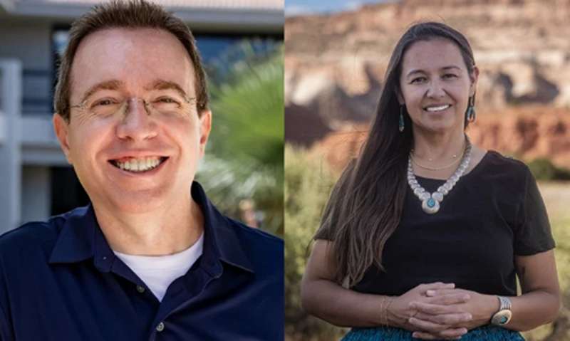 Democratic candidates for Arizona Corporation Commission Jonathon Hill and Clara Pratte