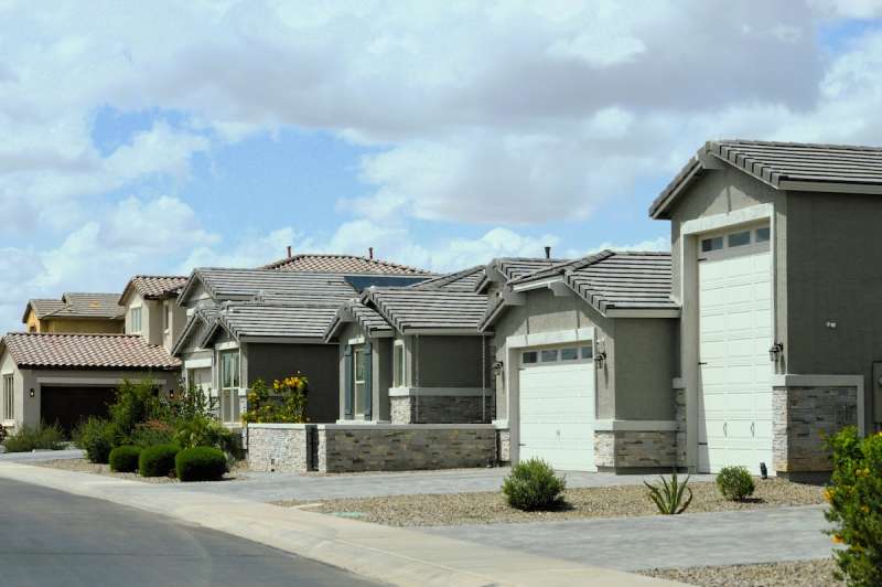 row of homes on a street