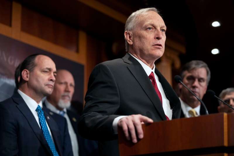Andy Biggs at a press conference in D.C.